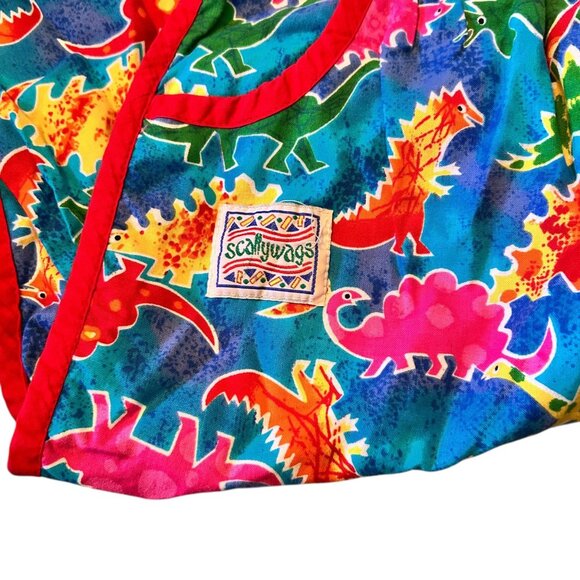 Vintage Scallywags Novelty Retro Dinosaur Dungarees 6 - Picture 2 of 6